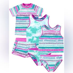Eddie Bauer Reversible Youth 4-Piece Mix & Match Swim Set - Size L